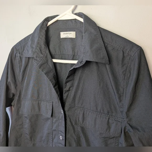 Babaton Aritzia POPLIN UTILITY SHIRT Black Women Size Small 100% Cotton - Picture 5 of 13